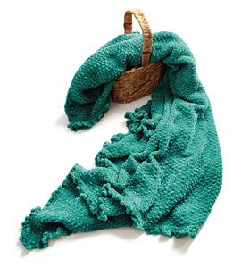 Aqua Velvet Knitted Soft Throw