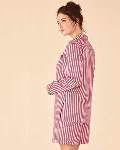 Set of Super Soft Red & White Striped Pyjamas