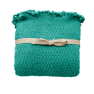 Aqua Velvet Knitted Soft Throw