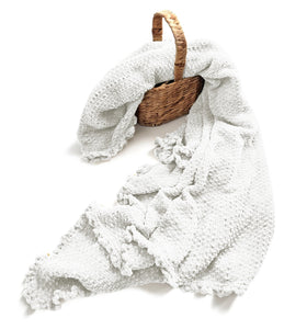 Snow White Velvet Knitted Soft Throw – Artisan Limited Edition